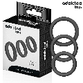 addicted toys - conjunto de anÉis planos de silicone