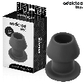 addicted toys - extreme hollow anal plug silicone size l 10.4 cm