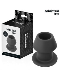 addicted toys - extreme hollow anal plug silicone size m 8.7 cm