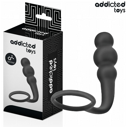addicted toys - anal plug with ring silicone model 1