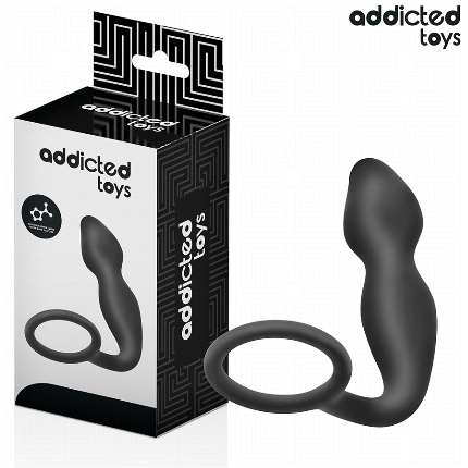 addicted toys - anal plug with ring silicone model 2
