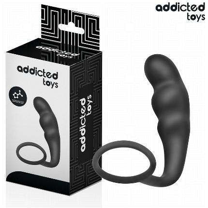 addicted toys - anal plug with ring silicone model 4