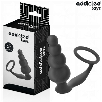 addicted toys - anal plug with ring silicone model 5