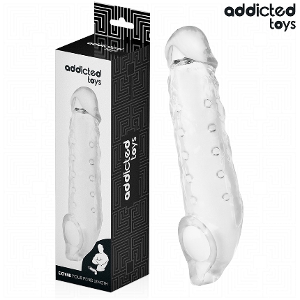 addicted toys - transparent penis sheath size m 27 cm