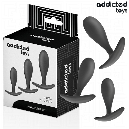 addicted toys - set of 3 anal plug silicone model 2