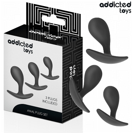 addicted toys - set of 3 anal plug silicone model 3