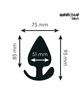 addicted toys - anal plug silicone size xl 9.5 cm