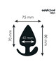 addicted toys - plug anal silicona talla l 8 cm