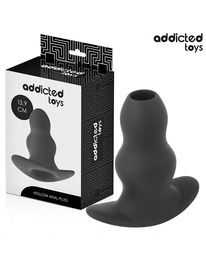 addicted toys - plug anal hueco silicona talla xl 13,9 cm
