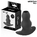 addicted toys - hollow anal plug silicone size m 9.6 cm