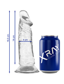 xray clear dildo transparente 16.5cm x 4cm