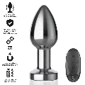 intense - anal plug 10 vibrations metal with remote control m