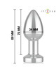 intense - plug anal 10 vibraciones metal con control remoto m
