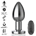 intense - anal plug 10 vibrations metal with remote control l