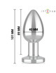intense - plug anal 10 vibraciones metal con control remoto l