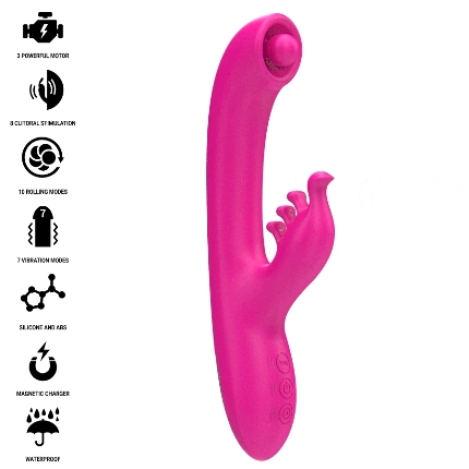 intense - christina multifunction rabbit vibrator 22.5 cm pink