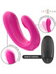 intense - janet dual u-shaped stimulator and vibrator with remote control pink