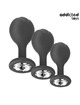 addicted toys - set of 3 anal plug silicone with jewel