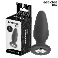 addicted toys - anal plug with jewel silicone size s 8.8 cm