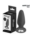 addicted toys - plug anal con joya silicona talla m 10,4 cm