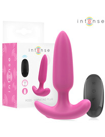 Plug Anal Intense Ross com Vibração e Comando Rosa