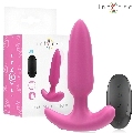 Plug Anal Intense Ross com Vibração e Comando Rosa