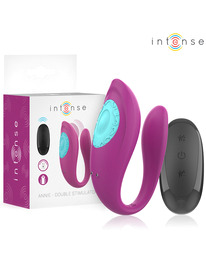 intense - annie u-shaped vibrator and stimulator purple remote control