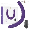 Dildo Duplo Intense Gunter com Vibração e Comando Roxo 40 cm