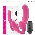intense - amy double vibrator 20 cm pink remote control