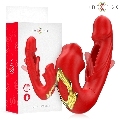 intense - nathy double vibrator with multifunction stimulating mouth red