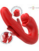 intense - nathy double vibrator with multifunction stimulating mouth red