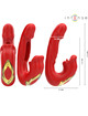 intense - nathy double vibrator with multifunction stimulating mouth red