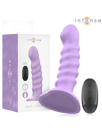 intense - brenda vibrator size m spiral design 10 vibrations purple remote control