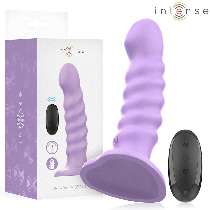 Vibrador Intense Brenda Espiral com Comando Roxo