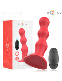 intense - cody vibrator with suction cup red remote control