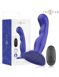 intense - shorty vibrator with suction cup blue remote control