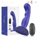 intense - shorty vibrator with suction cup blue remote control