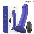 intense - victoria vibrator with suction cup 10 vibrations dark blue remote control
