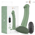 intense - becca vibrador con ventosa 10 vibraciones verde control remoto