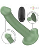 Intense - becca vibrador con ventosa 10 vibraciones verde control remoto