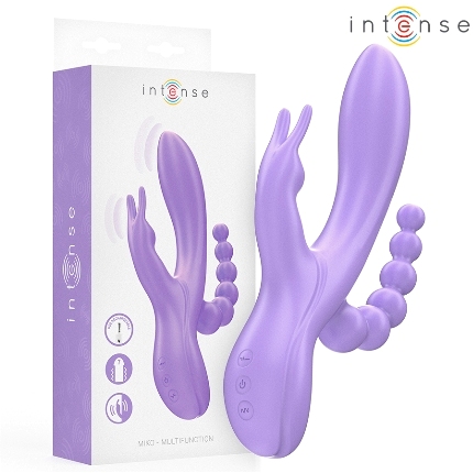 intense - miko triple vibrator rabbit stimulator anal 7 vibrations purple