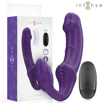 Strap on Intense Jill Strapless com Comando Roxo 20 cm