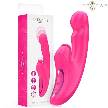 intense - emi vibrator 13.5 cm multifunction 3 in 1 10 vibrations pink