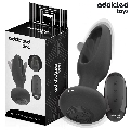 addicted toys - anal plug with vibrating tongue and remote control