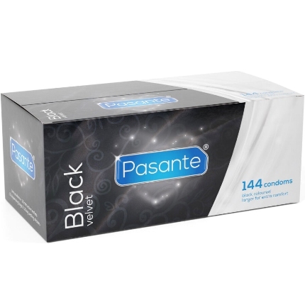pasante - black velvet condoms box 144 units