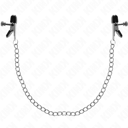 kink - flat chain nipple clamps silver 34 cm