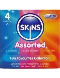 4x Preservativos Skins Premium Variados