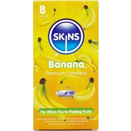 8x Preservativos Skins Premium Banana