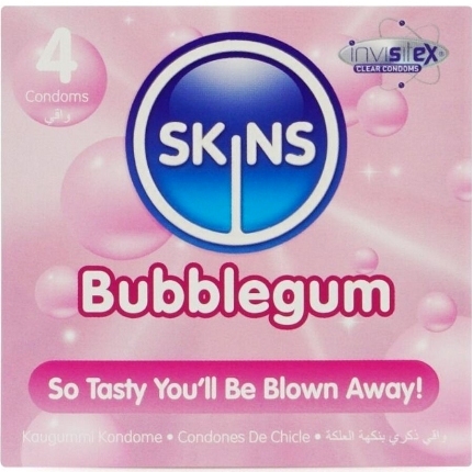 4x Preservativos Skins Premium Bubblegum