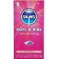 skins - dots ribs premium condoms pack 8